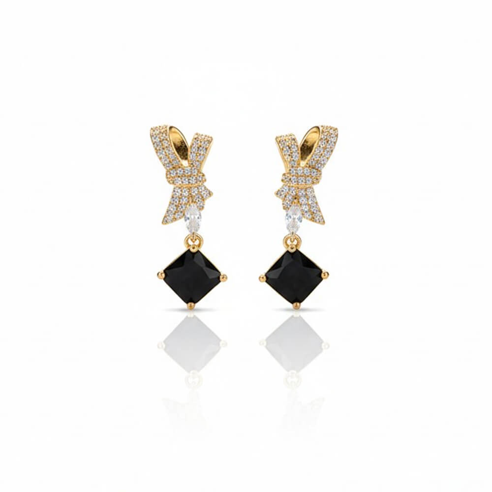 Raae Anti-Tarnish Noir Crystal Drop Earrings