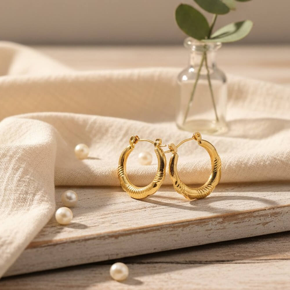 Raae Anti-Tarnish Designer Hoop Earrings