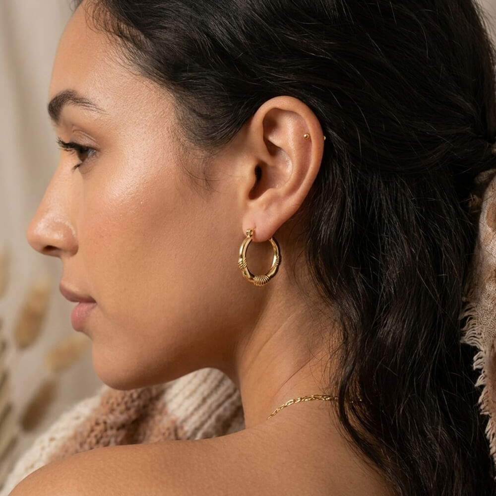 Raae Anti-Tarnish Designer Hoop Earrings