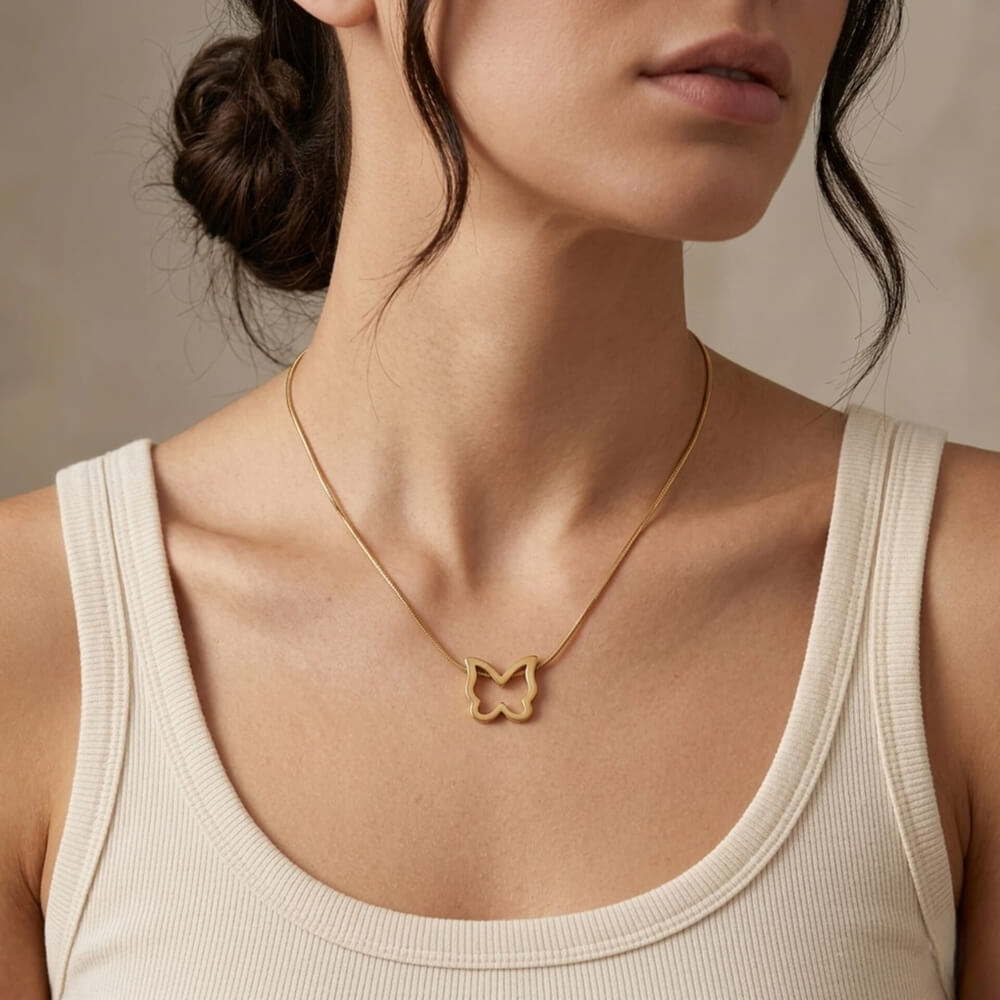 Raae Anti-Tarnish Butterfly Charm Necklace