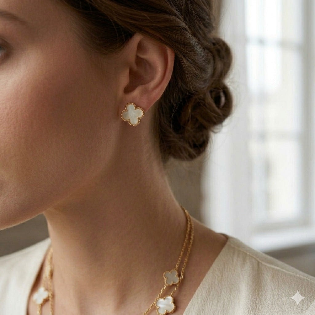 Raae Ivory Clover Stud Earrings