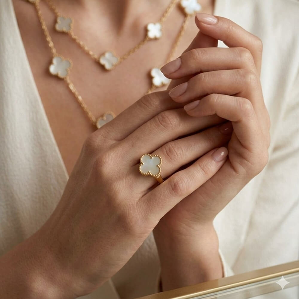 Raae Ivory Clover Statement Ring